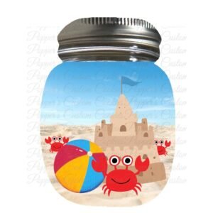 Jar, Realistic Lid, Crab