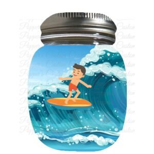 Jar, Realistic Lid, Surfer