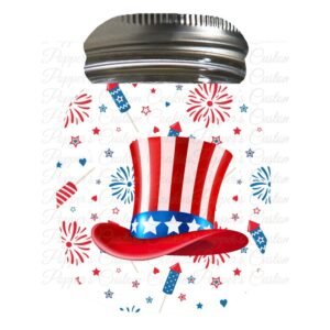 Jar, Realistic Lid, 4th of July