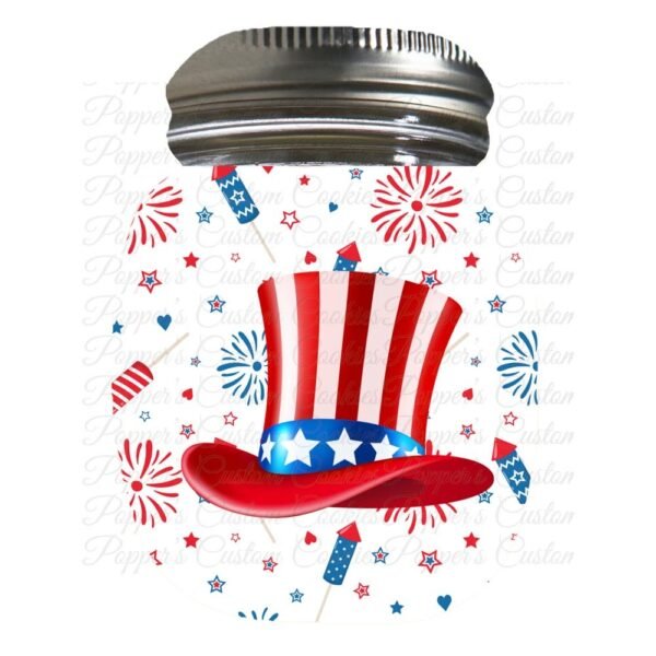 Jar, Realistic Lid, 4th of July