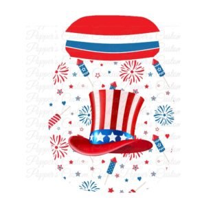 Jar, Red White & Blue Lid, 4th of July