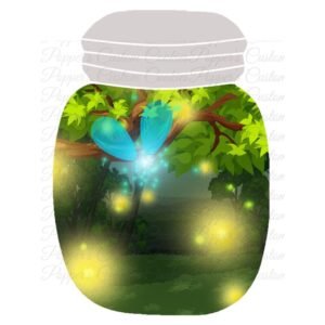 Jar, Gray Lid, Fireflies
