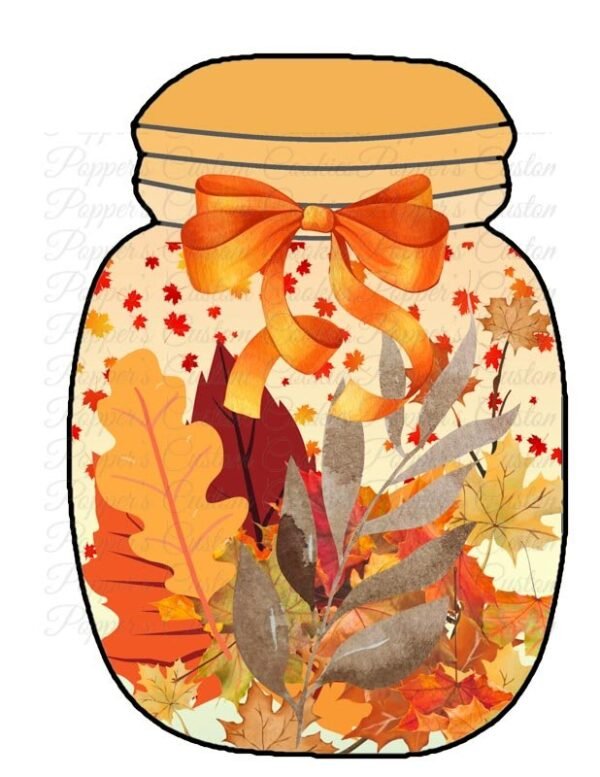 Jar, Fall Leaves