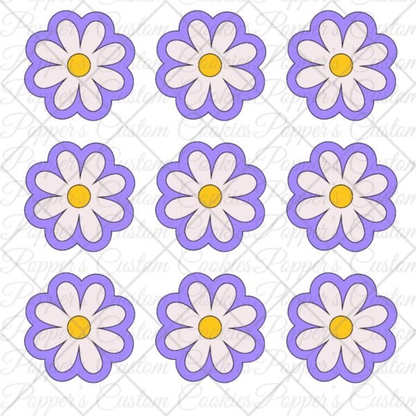 XL Purple Flower Transfers