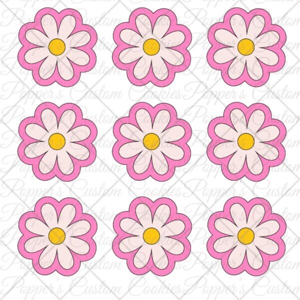 XL Pink Flower Transfers
