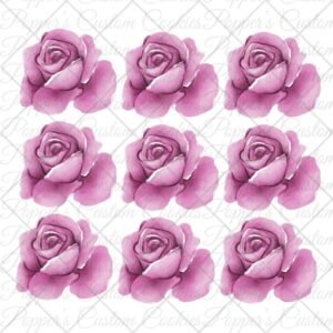 Pink Rose Transfers