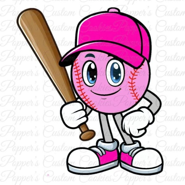Softball Guy, Hot Pink Hat & Sneakers