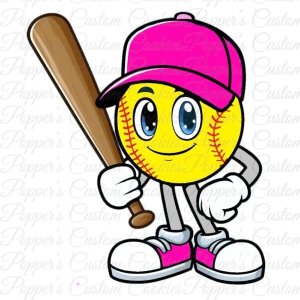 Softball, Guy, Hot Pink Hat & Shoes
