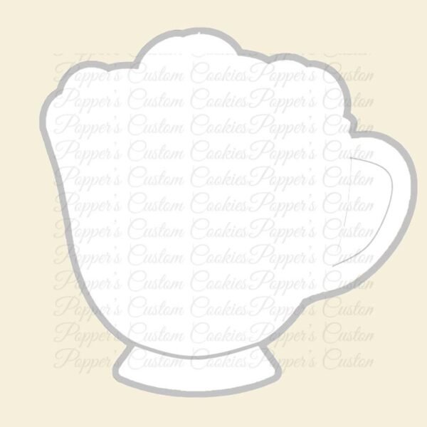 Teacup, Floral Top, Magic Template, With Contrast