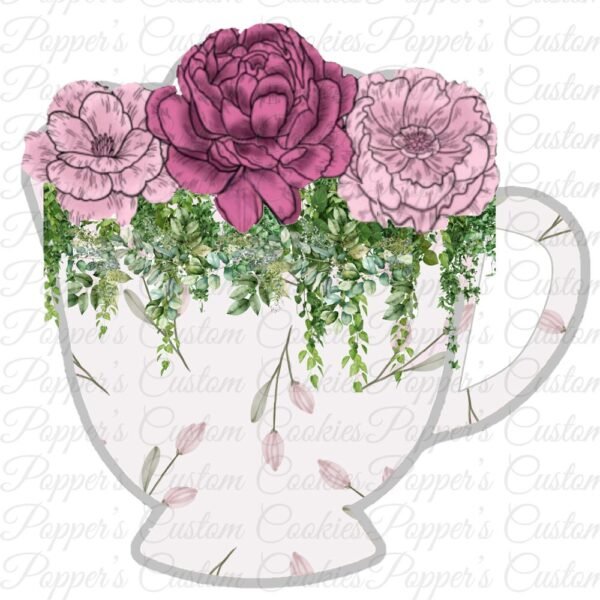 Teacup, Floral, Pink & Purple