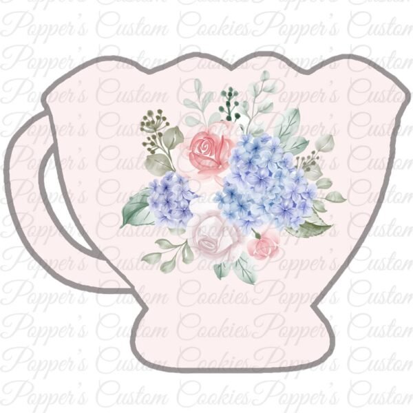 Teacup, Scalloped, Pink Bouquet