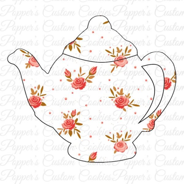 Teapot, AC, Coral Rose