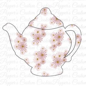 Teapot, AC, Pink Flower