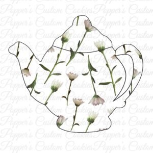 Teapot, AC, White Flower