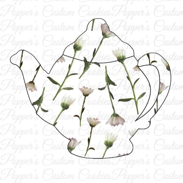 Teapot, AC, White Flower