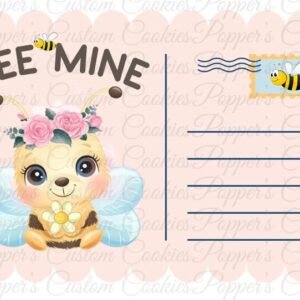 Postcard, Valentine's Day, Bee