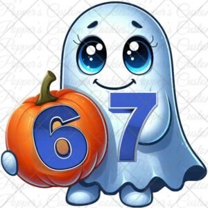 Halloween, Ghost & Pumpkin, 6 7
