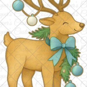 Blue Christmas Reindeer