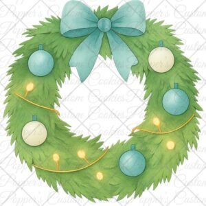 Blue Christmas Wreath