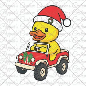 Christmas Duck, Jeep & Bow