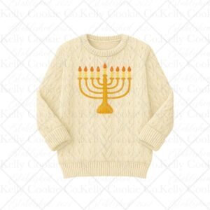 Sweater, Cream Menorah