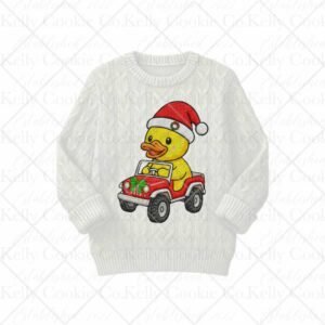 Sweater, Christmas Duck, Jeep & Bow