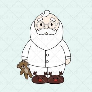 Santa In Pjs Magic Template, Reindeer Slippers