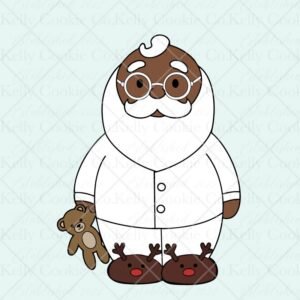 Santa in Pjs Magic Template, Reindeer Slippers