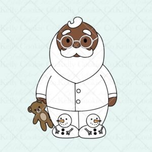 Santa In Pjs Magic Template, Snowman Slippers