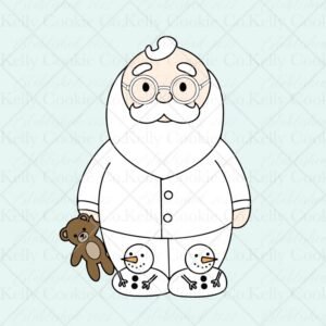 Santa In Pjs Magic Template, Snowman Slippers