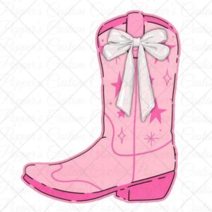 Boot, Pink & Bow