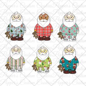 Santa In Pjs Image Bundle
